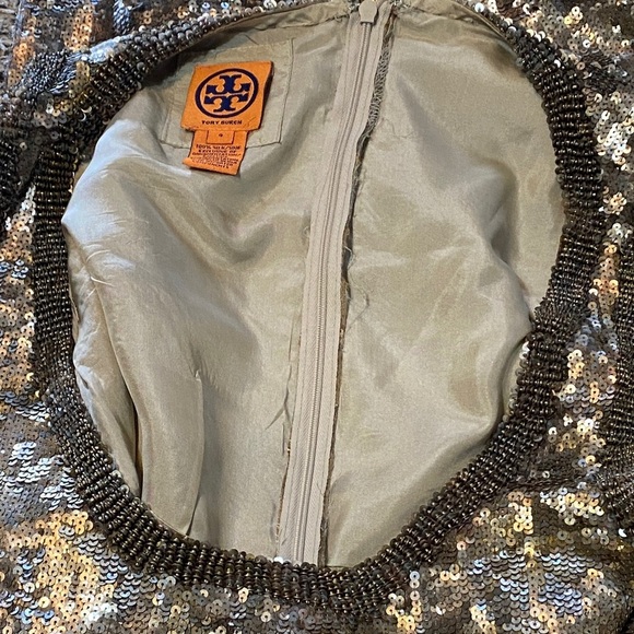 Tory Burch Gold and Silver Sequin Mini Dress - Picture 7 of 9